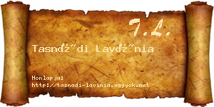 Tasnádi Lavínia névjegykártya